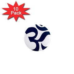 Hindu Om Symbol (dark Blue) 1  Mini Magnet (10 Pack)  by abbeyz71