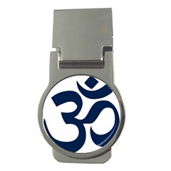 Hindu Om Symbol (dark Blue) Money Clips (round)  by abbeyz71