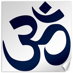 Hindu Om Symbol (dark Blue) Canvas 12  X 12   by abbeyz71