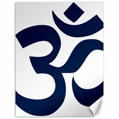 Hindu Om Symbol (dark Blue) Canvas 12  X 16   by abbeyz71