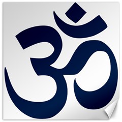 Hindu Om Symbol (dark Blue) Canvas 16  X 16   by abbeyz71