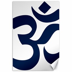 Hindu Om Symbol (dark Blue) Canvas 24  X 36  by abbeyz71