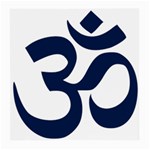 Hindu Om Symbol (Dark Blue) Medium Glasses Cloth Front