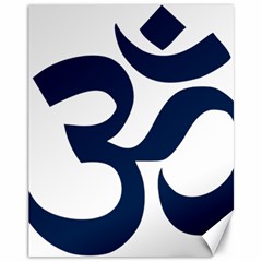 Hindu Om Symbol (dark Blue) Canvas 11  X 14   by abbeyz71