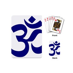 Om Symbol (navy Blue) Playing Cards (mini)  by abbeyz71