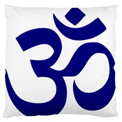 Om Symbol (navy Blue) Standard Flano Cushion Case (one Side) by abbeyz71