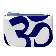 Om Symbol (navy Blue) Large Coin Purse