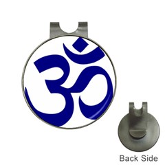 Om Symbol (navy Blue) Hat Clips With Golf Markers by abbeyz71