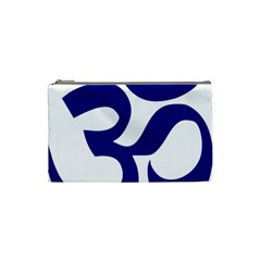Om Symbol (navy Blue) Cosmetic Bag (small)  by abbeyz71