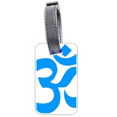 Hindu Om Symbol (ocean Blue) Luggage Tags (two Sides) by abbeyz71