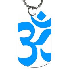 Hindu Om Symbol (ocean Blue) Dog Tag (one Side) by abbeyz71