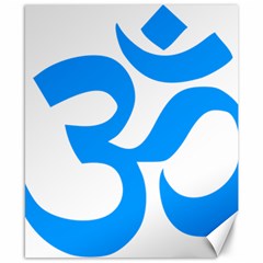 Hindu Om Symbol (ocean Blue) Canvas 8  X 10  by abbeyz71