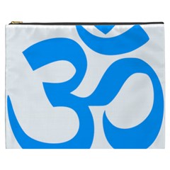 Hindu Om Symbol (ocean Blue) Cosmetic Bag (xxxl)  by abbeyz71