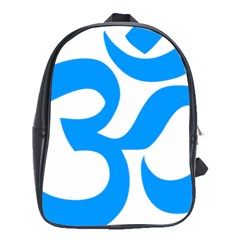 Hindu Om Symbol (ocean Blue) School Bags (xl)  by abbeyz71