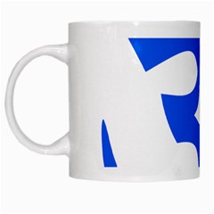 Hindu Om Symbol (blue) White Mugs by abbeyz71