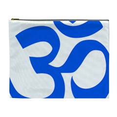 Hindu Om Symbol (blue) Cosmetic Bag (xl)