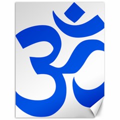 Hindu Om Symbol (blue) Canvas 12  X 16   by abbeyz71
