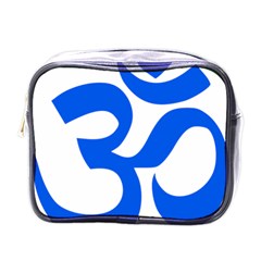 Hindu Om Symbol (blue) Mini Toiletries Bags by abbeyz71