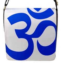 Hindu Om Symbol (blue) Flap Messenger Bag (s) by abbeyz71