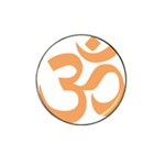 Hindu Om Symbol (Sandy Brown) Hat Clip Ball Marker Front