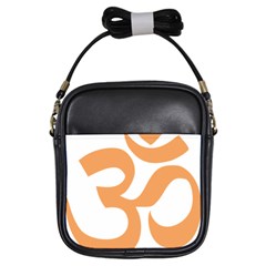 Hindu Om Symbol (sandy Brown) Girls Sling Bags by abbeyz71