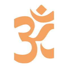 Hindu Om Symbol (sandy Brown) Shower Curtain 48  X 72  (small)  by abbeyz71