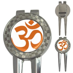 Hindu Om Symbol (chocolate Brown) 3-in-1 Golf Divots by abbeyz71