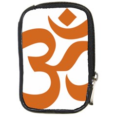 Hindu Om Symbol (chocolate Brown) Compact Camera Cases by abbeyz71