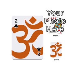 Hindu Om Symbol (chocolate Brown) Playing Cards 54 (mini)  by abbeyz71