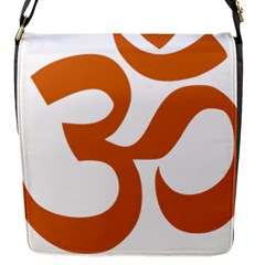 Hindu Om Symbol (chocolate Brown) Flap Messenger Bag (s) by abbeyz71