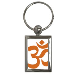 Hindu Om Symbol (chocolate Brown) Key Chains (rectangle)  by abbeyz71