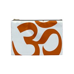 Hindu Om Symbol (chocolate Brown) Cosmetic Bag (medium)  by abbeyz71