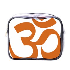 Hindu Om Symbol (chocolate Brown) Mini Toiletries Bags by abbeyz71