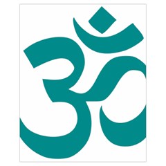 Hindu Om Symbol (dark Cyan) Drawstring Bag (small) by abbeyz71