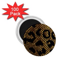 Metallic Snake Skin Pattern 1.75  Magnets (100 pack) 