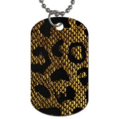 Metallic Snake Skin Pattern Dog Tag (One Side)