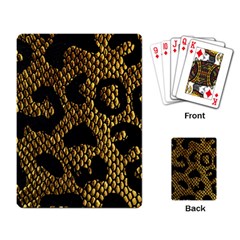 Metallic Snake Skin Pattern Playing Card