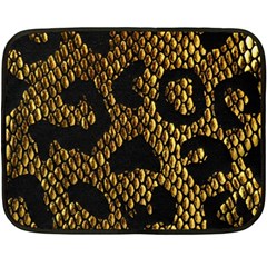 Metallic Snake Skin Pattern Double Sided Fleece Blanket (Mini) 