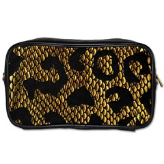 Metallic Snake Skin Pattern Toiletries Bags 2-Side