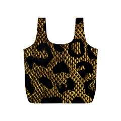 Metallic Snake Skin Pattern Full Print Recycle Bags (S) 