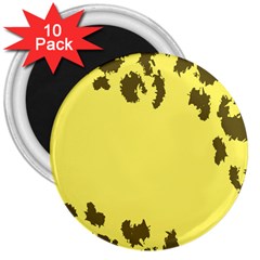 Banner Polkadot Yellow Grey Spot 3  Magnets (10 Pack) 