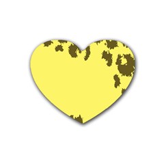 Banner Polkadot Yellow Grey Spot Heart Coaster (4 Pack)  by Mariart