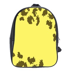 Banner Polkadot Yellow Grey Spot School Bags(large) 