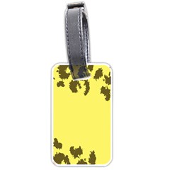 Banner Polkadot Yellow Grey Spot Luggage Tags (one Side) 