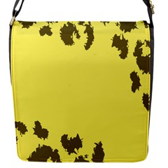 Banner Polkadot Yellow Grey Spot Flap Messenger Bag (s)