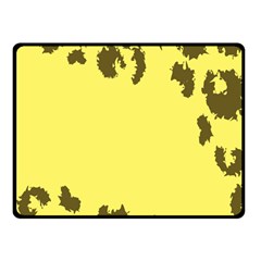 Banner Polkadot Yellow Grey Spot Double Sided Fleece Blanket (small) 