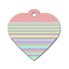 All Ratios Color Rainbow Pink Yellow Blue Green Dog Tag Heart (one Side) by Mariart