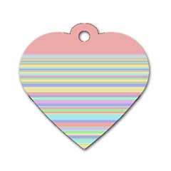 All Ratios Color Rainbow Pink Yellow Blue Green Dog Tag Heart (two Sides) by Mariart