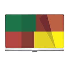 Albers Out Plaid Green Pink Yellow Red Line Business Card Holders