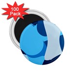 Blue Polka 2.25  Magnets (100 pack)  Front